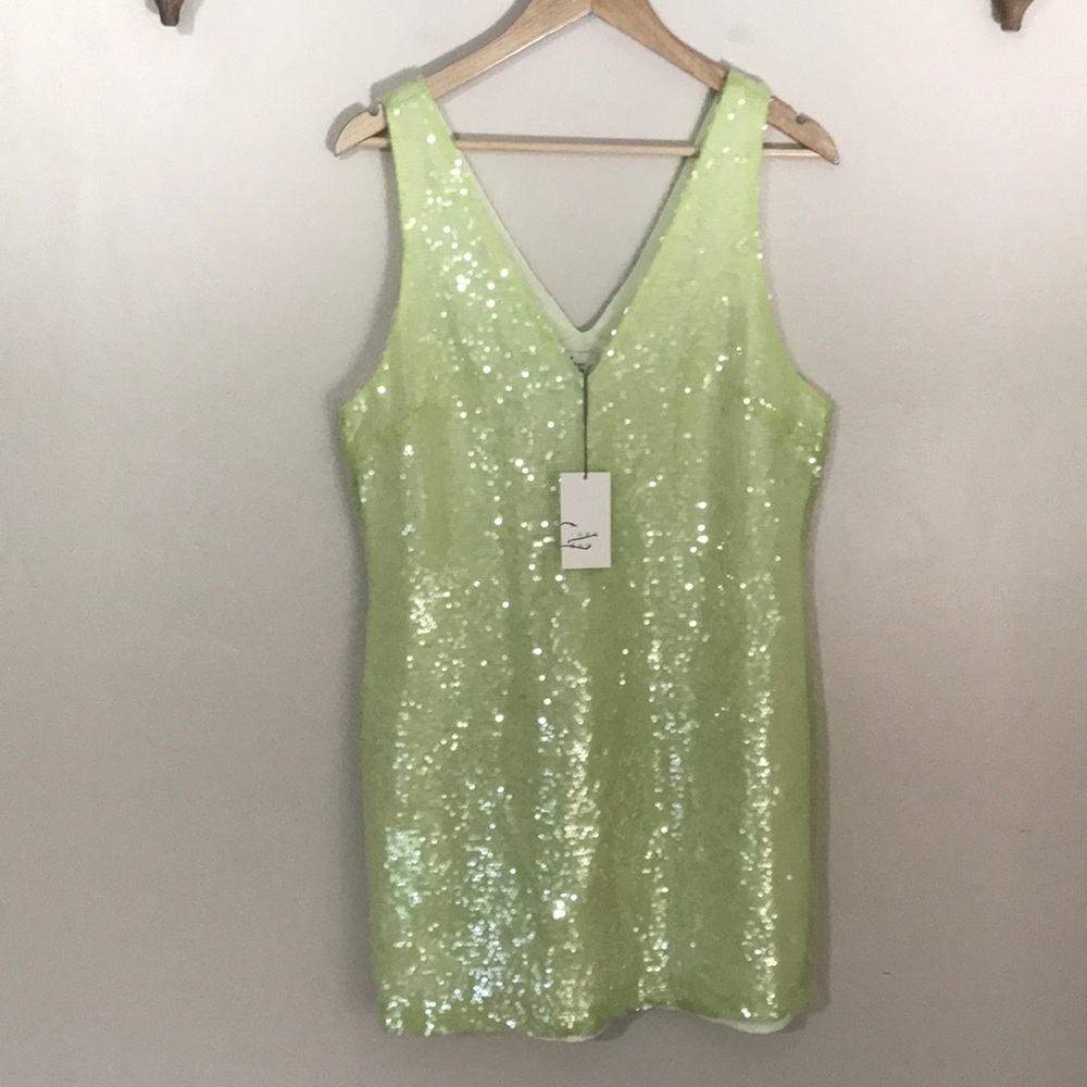 a new day Green Sequin Mini Dress NWT - Picture 4 of 7